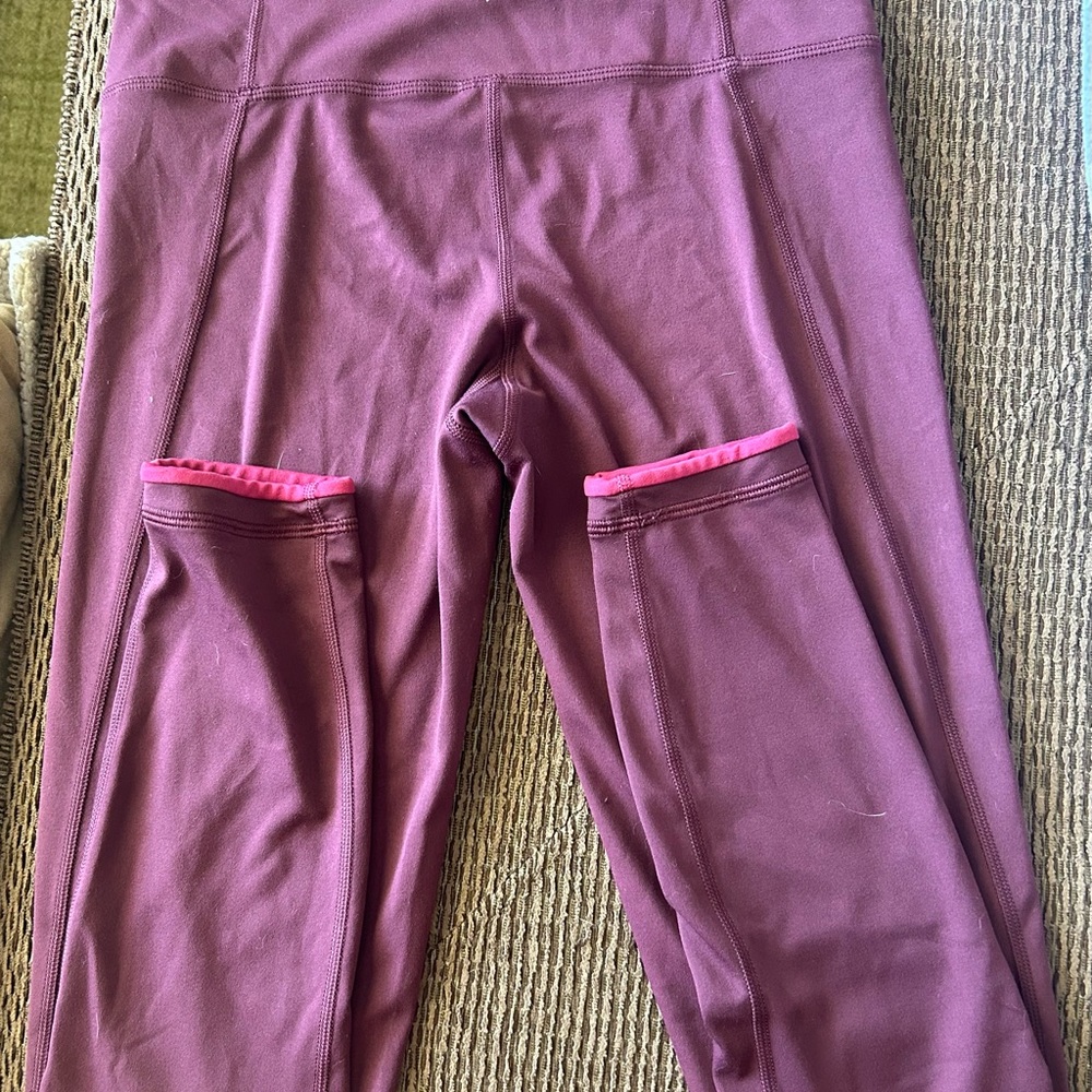 Cotopaxi Purple and Pink Leggings with Mesh Panels